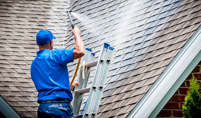 Exterior cleaning a roof is part of home maintenance